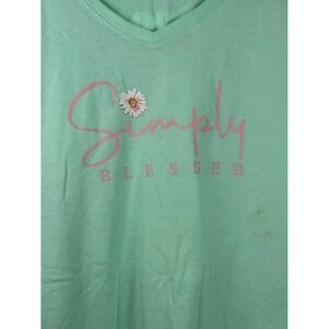 Simply Blessed Jerzees Tshirt Womens 4XL‎ V Neck Short Sleeve